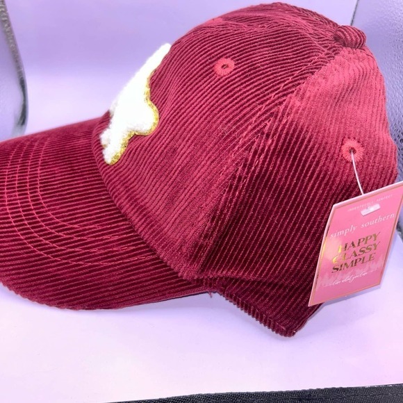NWT Women’s Simply Southern Corduroy Dog Silhouette Baseball Cap - Picture 3 of 4